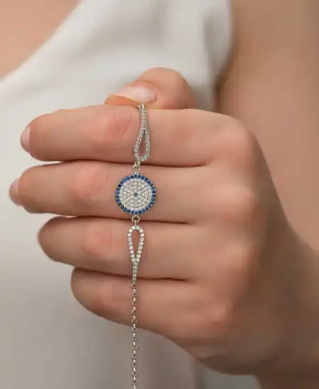 Gümüş Nazar Bayan Bileklik