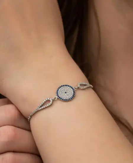 Gümüş Nazar Bayan Bileklik