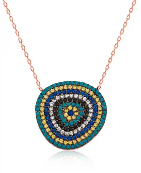 Gümüş Nazar Bayan Kolye