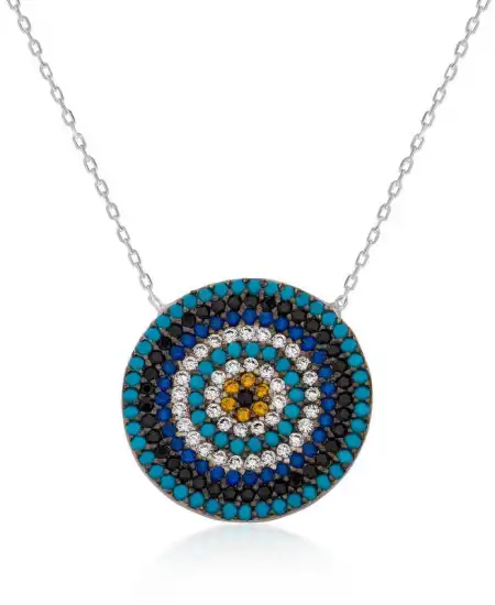 Gümüş Nazar Bayan Kolye