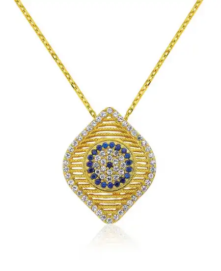 Gümüş Nazar Bayan Kolye