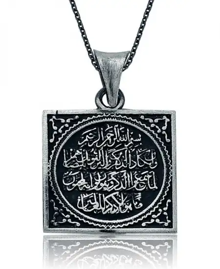 Gümüş Nazar Duası Bayan Kolye