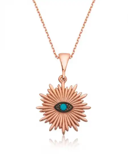 Gümüş Nazar Göz Bayan Kolye