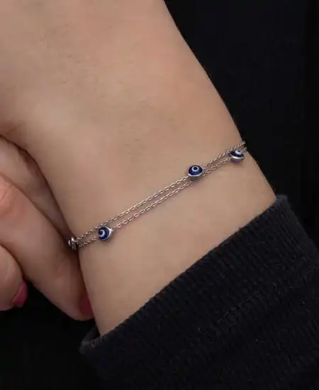 Gümüş Nazar Kadın Bileklik