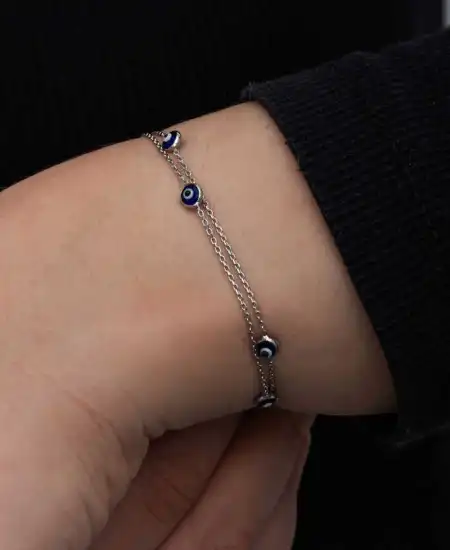 Gümüş Nazar Kadın Bileklik