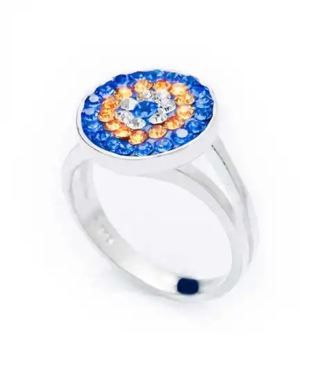 Gümüş Nazarlı Bayan Yüzük