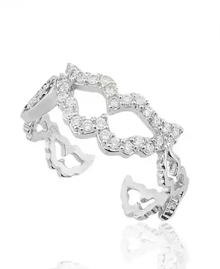 Gümüş Nazarlı Melek Kanadı Bayan Yüzük