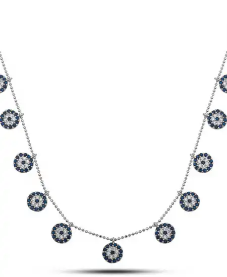 Gümüş Nazarlı Şans Kadın Kolye