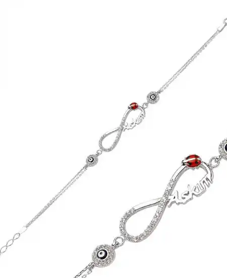 Gümüş Nazarlı Sonsuzluk Aşkım Bayan Bileklik