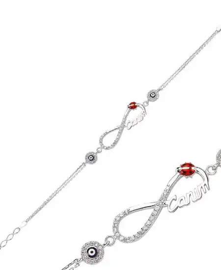 Gümüş Nazarlı Sonsuzluk Canım Bayan Bileklik