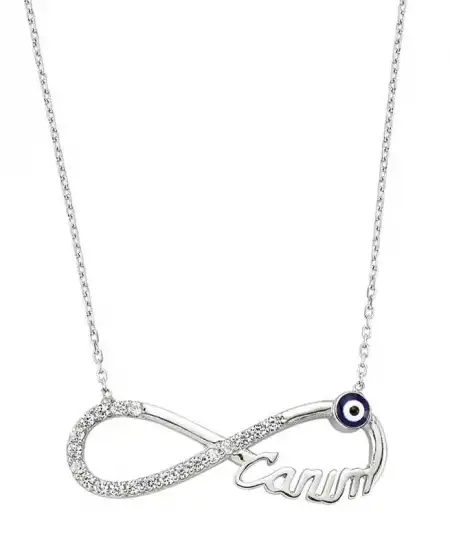 Gümüş Nazarlı Sonsuzluk Canım Bayan Kolye