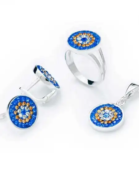 Gümüş Nazarlı Yuvarlak Bayan Set