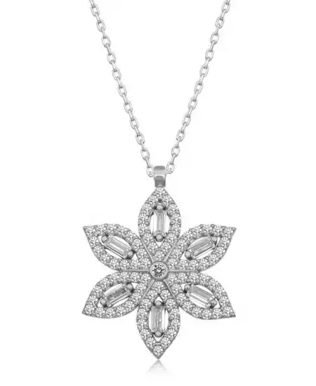 Gümüş Nergiz Çiçeği Kadın Kolye