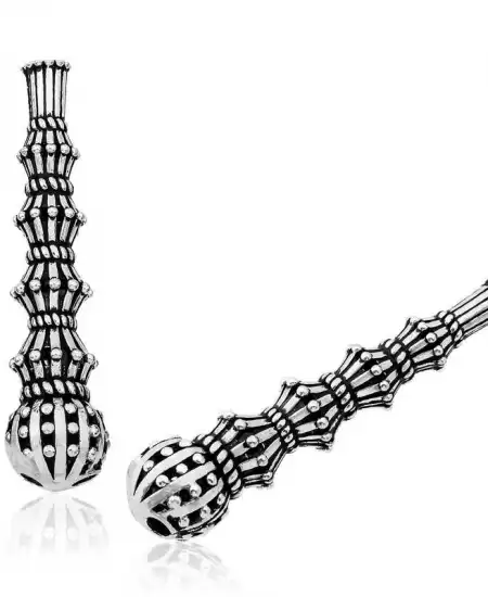 Gümüş Nokta Desenli Tesbih İmamesi