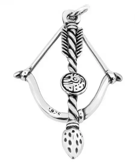 Gümüş Ok Yay Erkek Kolye Ucu