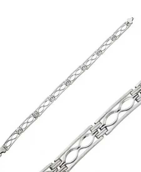 Gümüş Oksitli Erkek Bileklik