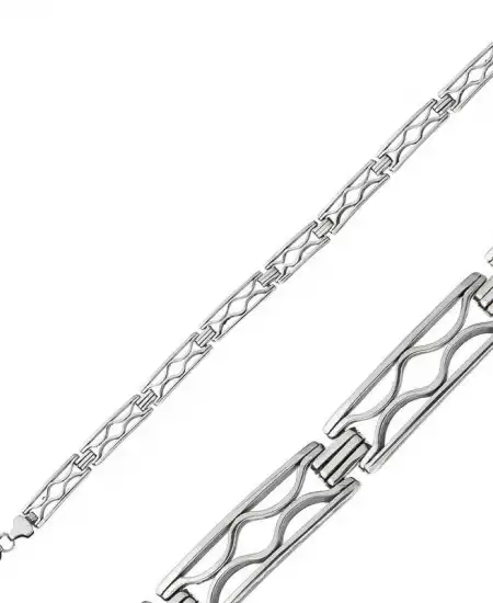 Gümüş Oksitli Erkek Bileklik