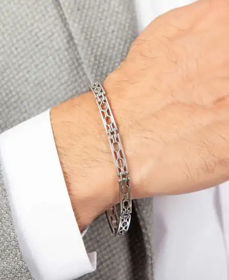 Gümüş Oksitli Erkek Bileklik