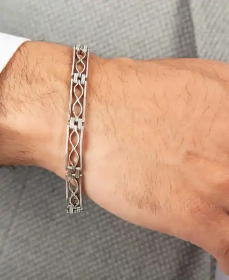 Gümüş Oksitli Erkek Bileklik
