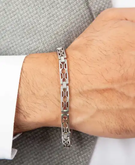 Gümüş Oksitli Erkek Bileklik