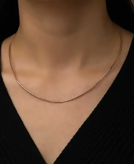 Gümüş Omega Choker Zincir