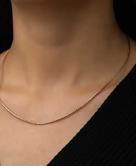 Gümüş Omega Choker Zincir