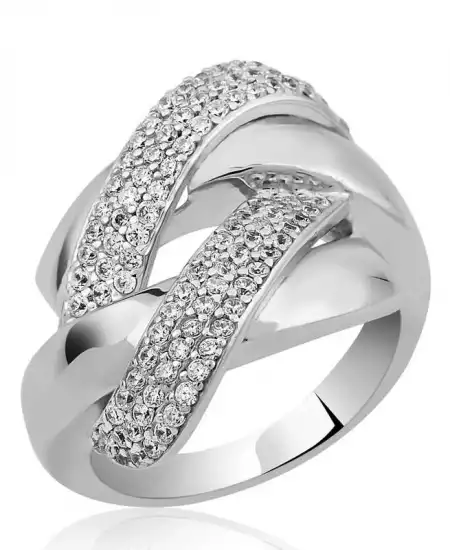 Gümüş Örgü Model Fantazi Yüzük