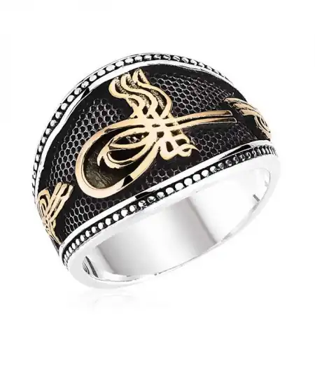 Gümüş Osmanlı Tuğralı Erkek Yüzük