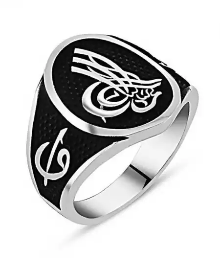 Gümüş Osmanlı Tuğralı Erkek Yüzük