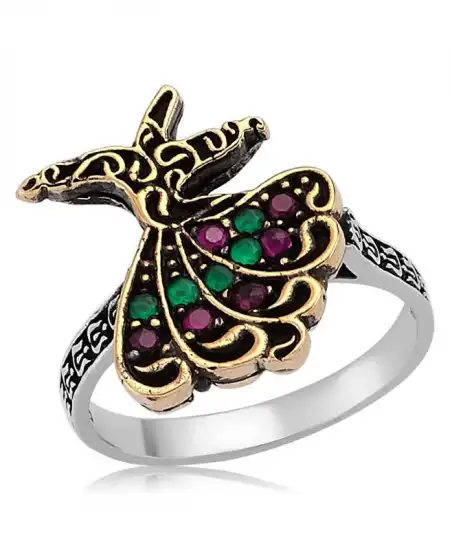 Gümüş Otantik Semazen Bayan Yüzük