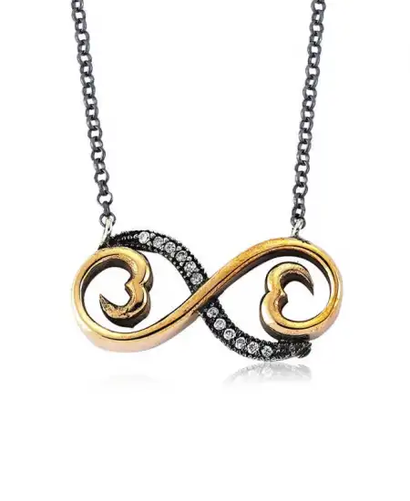 Gümüş Otantik Sonsuzluk Bayan Kolye