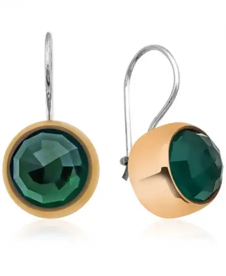 Gümüş Otantik Zümrüt Küpe