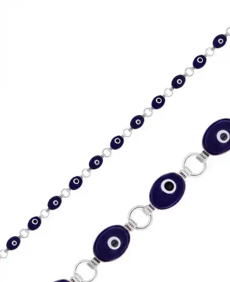 Gümüş Oval Nazar Bayan Bileklik