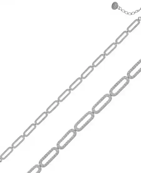 Gümüş Oval Taşlı Bayan Bileklik