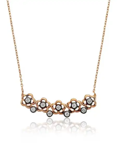 Gümüş Papatya Bayan Kolye