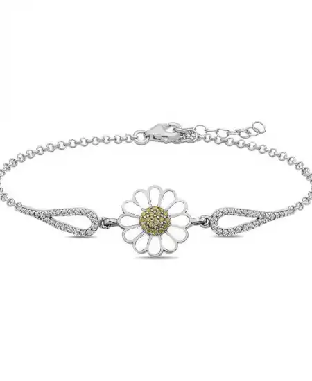 Gümüş Papatya Bileklik