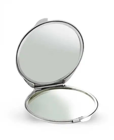 Gümüş Papatya Motifli Kapaklı El Aynası