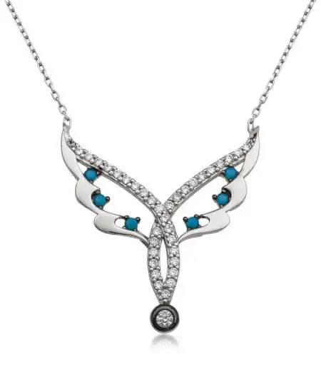 Gümüş Peri Kanadı Bayan Kolye