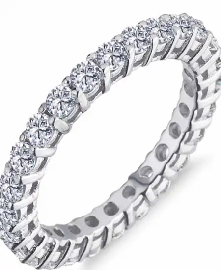 Gümüş Pırlanta Model Tam Tur Yüzük