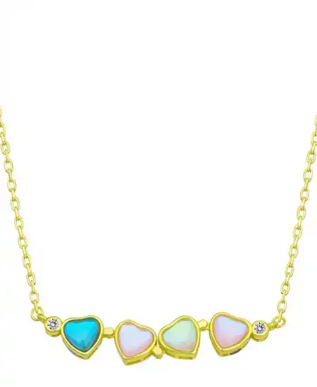 Gümüş Renkli Açılabilen Yonca Kadın Kolye