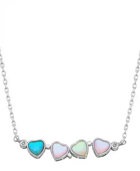 Gümüş Renkli Açılabilen Yonca Kadın Kolye