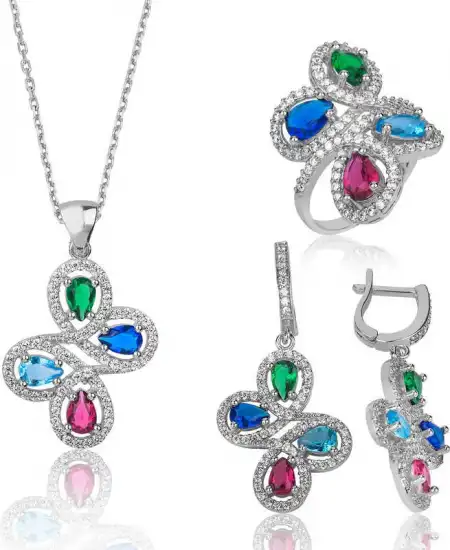 Gümüş Renkli Bayan Set