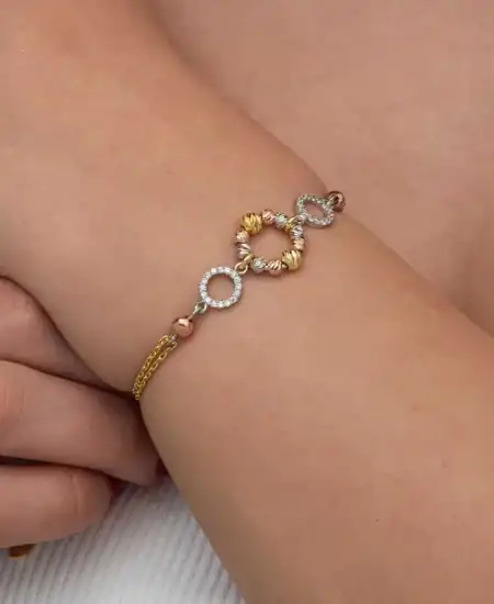 Gümüş Renkli Halka Dorika Bileklik