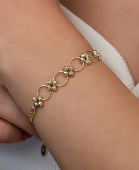 Gümüş Renkli Halka Dorika Kadın Bileklik