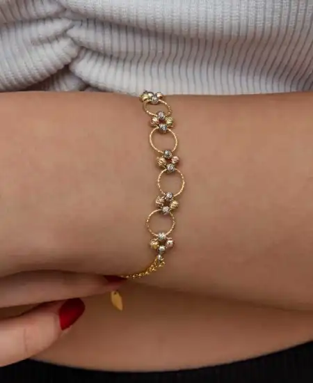 Gümüş Renkli Halka Dorika Kadın Bileklik