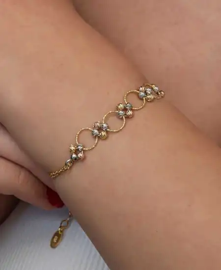 Gümüş Renkli Halka Dorika Kadın Bileklik