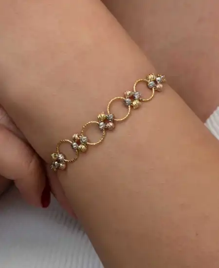 Gümüş Renkli Halka Dorika Kadın Bileklik