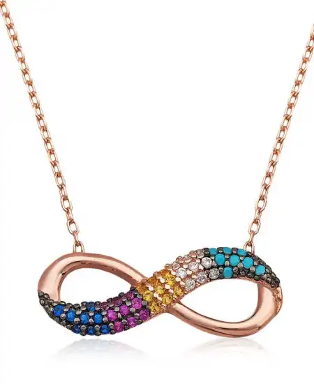 Gümüş Renkli Sonsuzluk Bayan Kolye