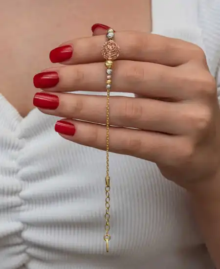 Gümüş Renkli Top Dorika Kadın Bileklik