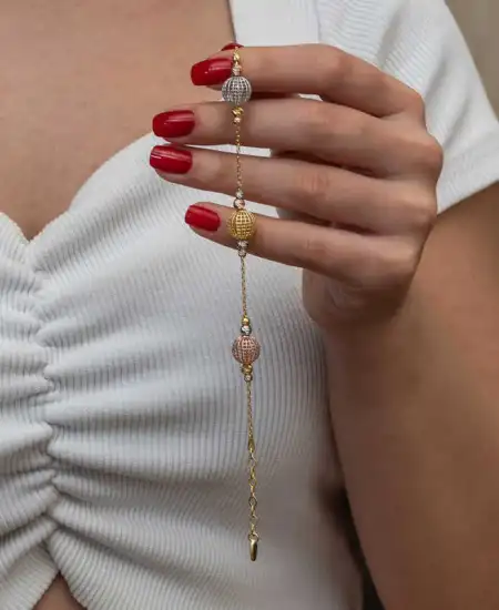 Gümüş Renkli Toplu Dorika Kadın Bileklik